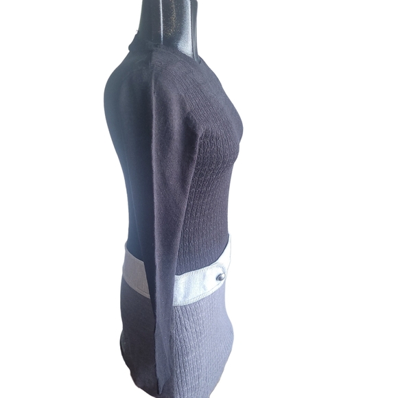 IZ Byer Black and Grey Knit Sweater Dress M - Picture 4 of 7